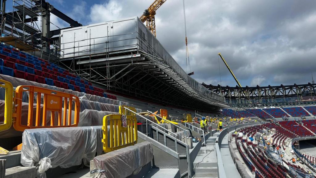 Los últimos avances en las obras del Camp Nou: así evoluciona la construcción de los palcos Vip