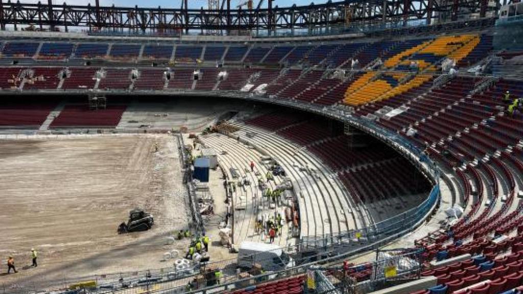 Panorámica de las gradas del Camp Nou
