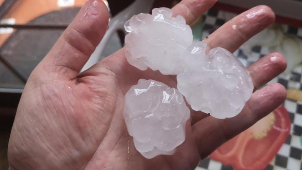 Imagen de archivo de los efectos de una tormenta de granizo