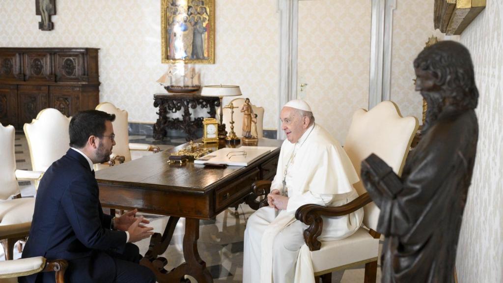 Pere Aragonès y el papa Francisco
