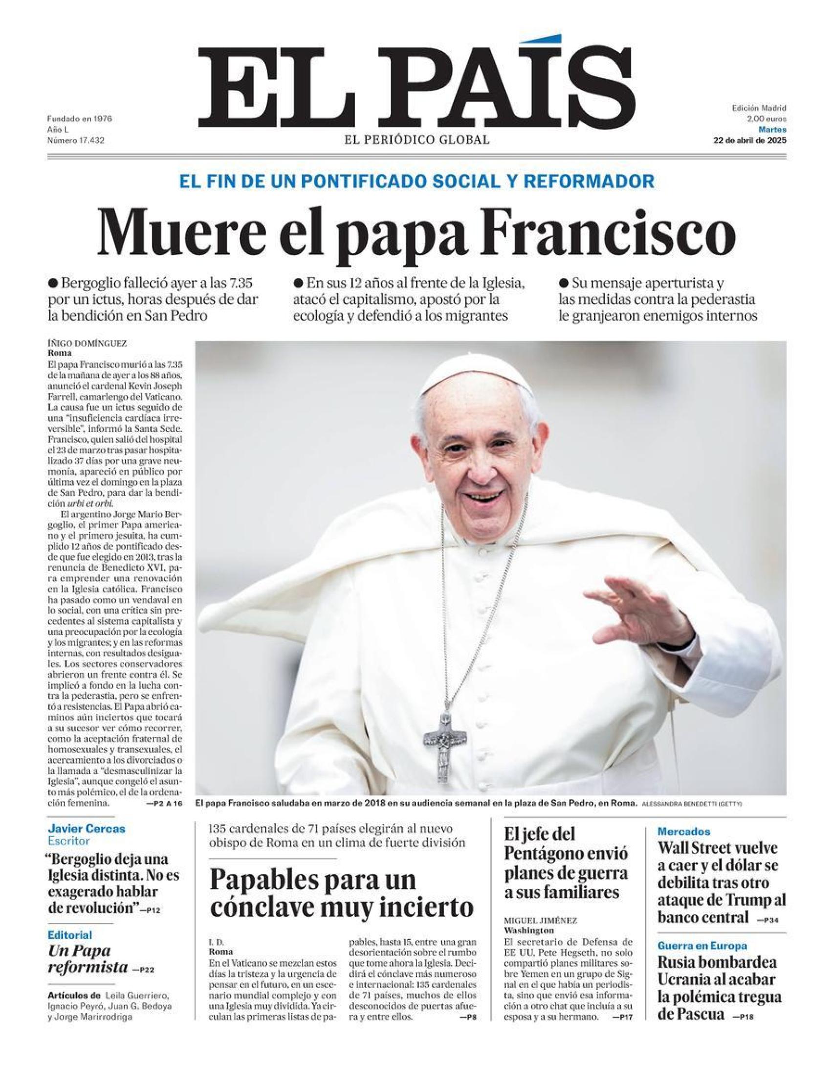 Portada El País