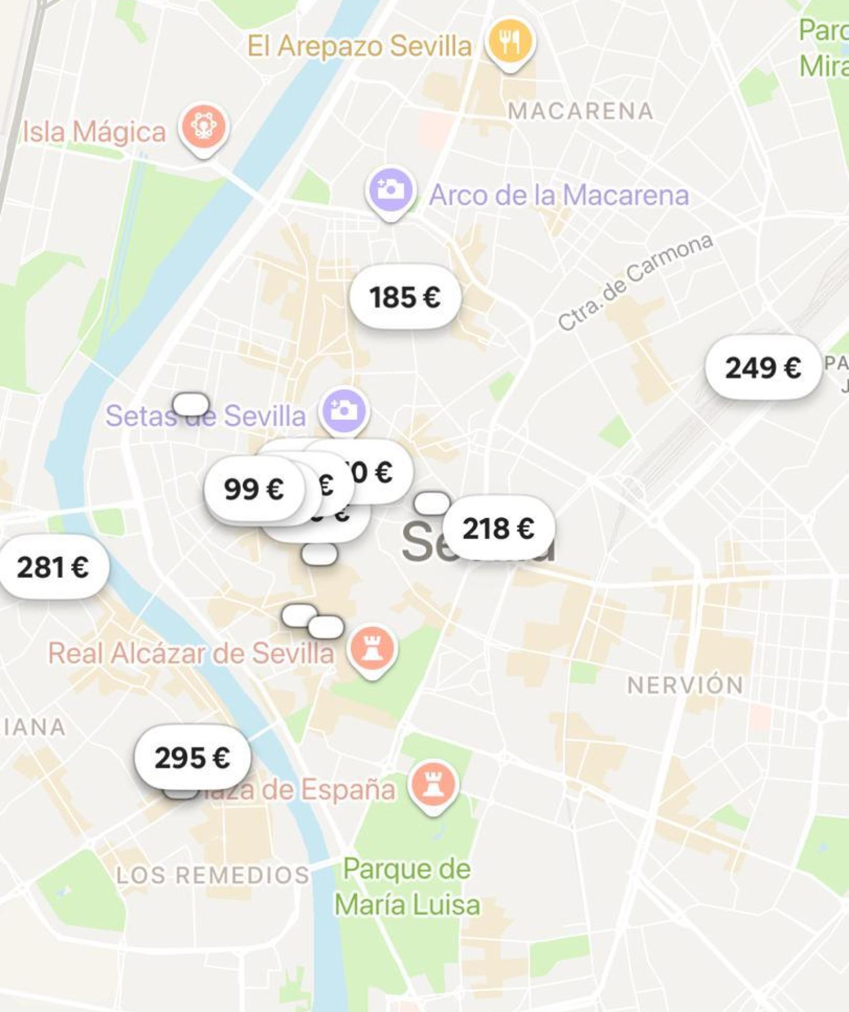 Precio de los alojamientos en Sevilla durante la final de la Copa del Rey, según Airbnb (1)