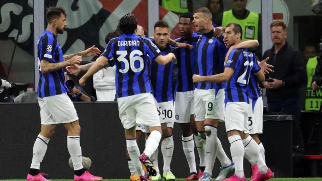 El Inter de Milán celebra un gol