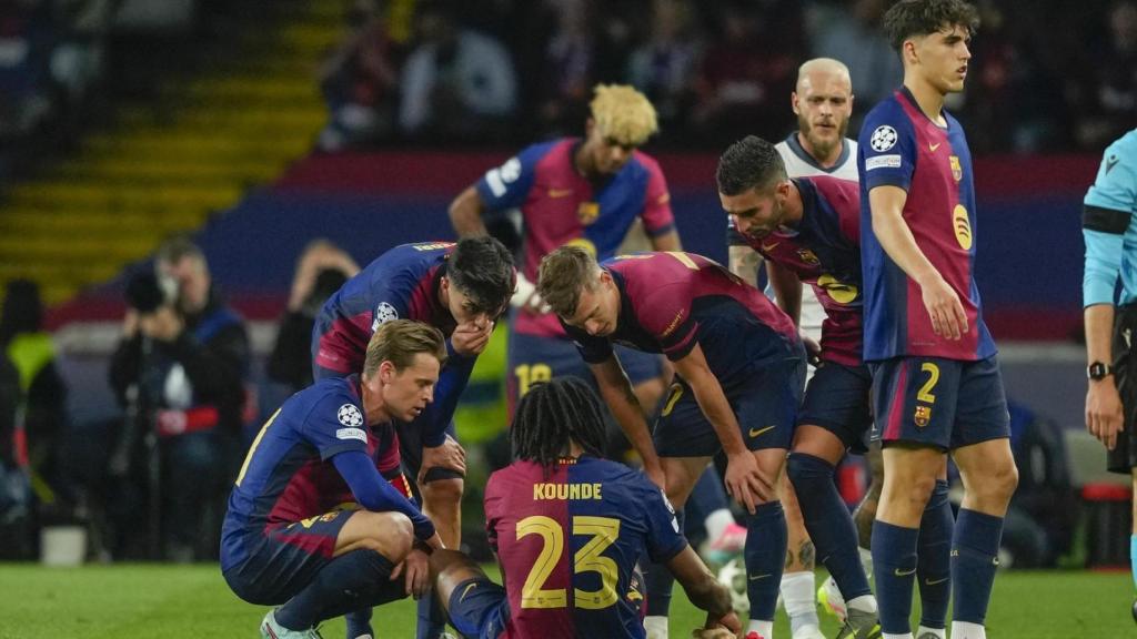 El Barça, preocupado por la lesión de Jules Koundé en el partido contra el Inter