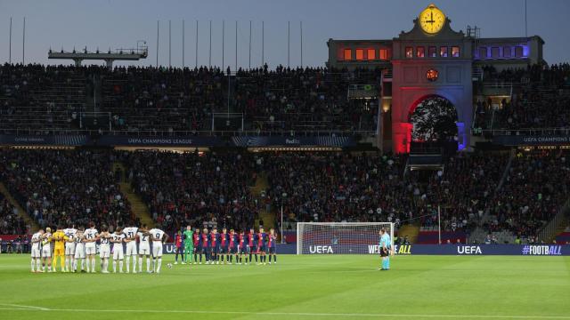 El Estadi Olímpic Lluis Companys, en la previa del Barça-Inter
