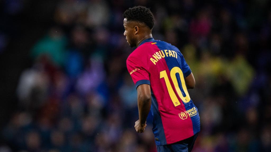 Ansu Fati, en una acción del Valaldolid-Barça