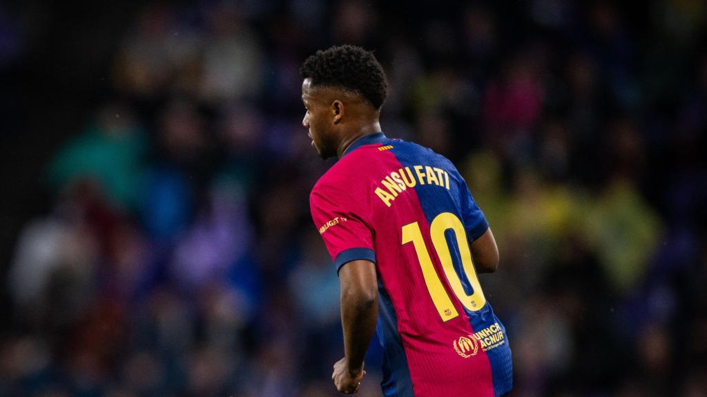 Ansu Fati, en una acción del Valaldolid-Barça