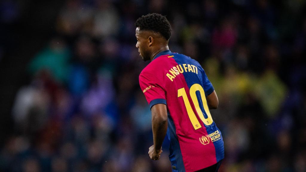 Ansu Fati, en una acción del Valaldolid-Barça