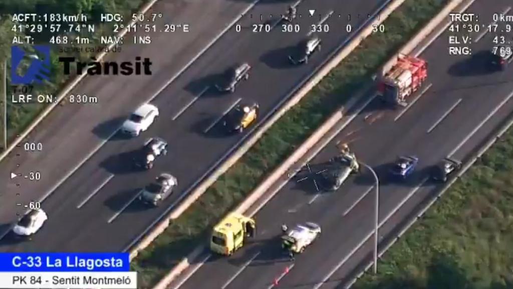 Accidente en la C-33 este lunes