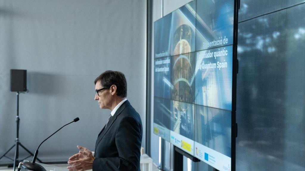 El presidente Salvador Illa en la presentación del ordenador cuántico MareNostrum-Ona en el Barcelona Supercomputing Center (Archivo 2025)