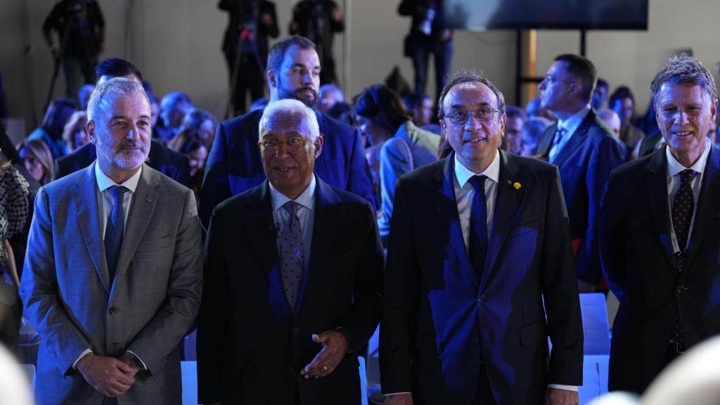 De izquierda a derecha: Jaume Collboni, Antonio Costa, Josep Rull y Jaume Guardiola