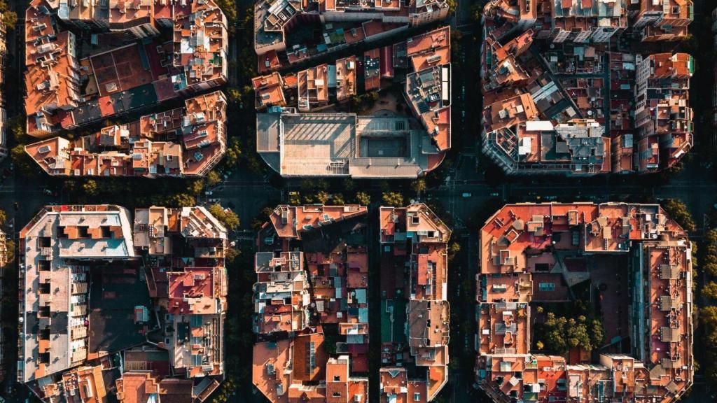 Vista aérea del barrio del Eixample