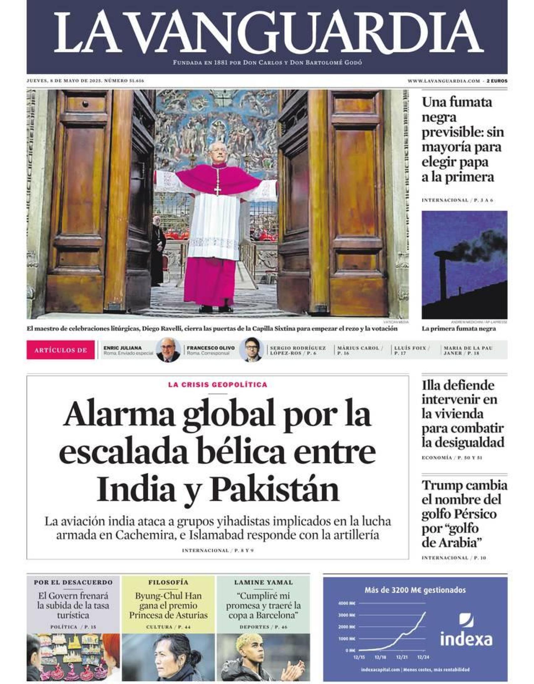 Portada de La Vanguardia