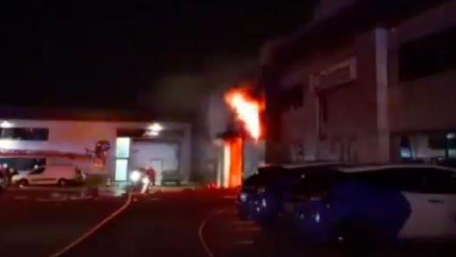 Incendio de la fábrica en Vilanova y la Geltrú