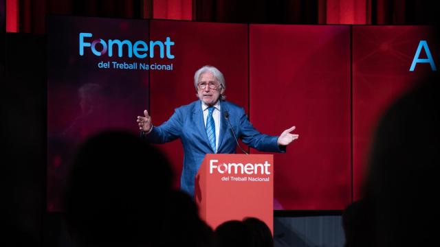 El presidente de Foment del Treball, Josep Sánchez Llibre, durante la Asamblea General de la organización