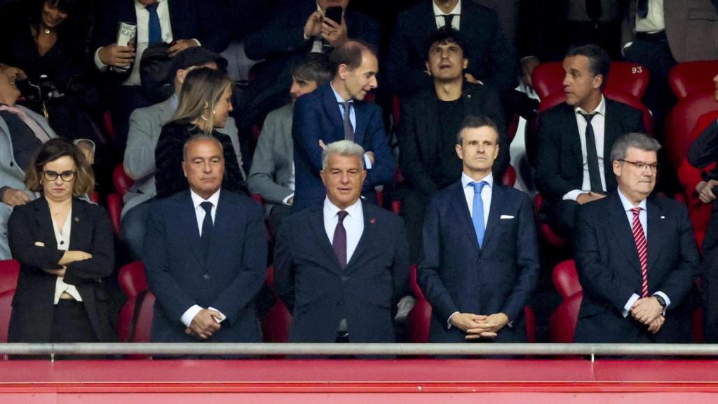 Joan Laporta, en el palco de San Mamés