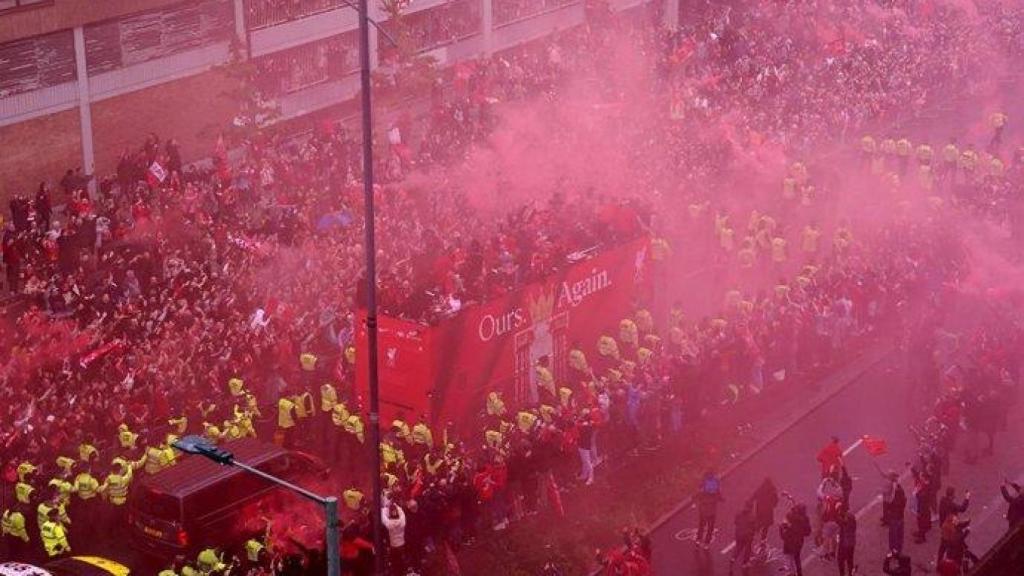 Celebración del Liverpool