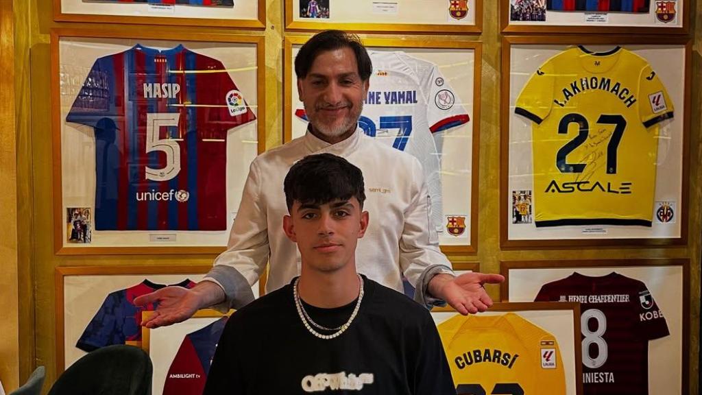 Marc Bernal con el chef del Gaudim, Semi