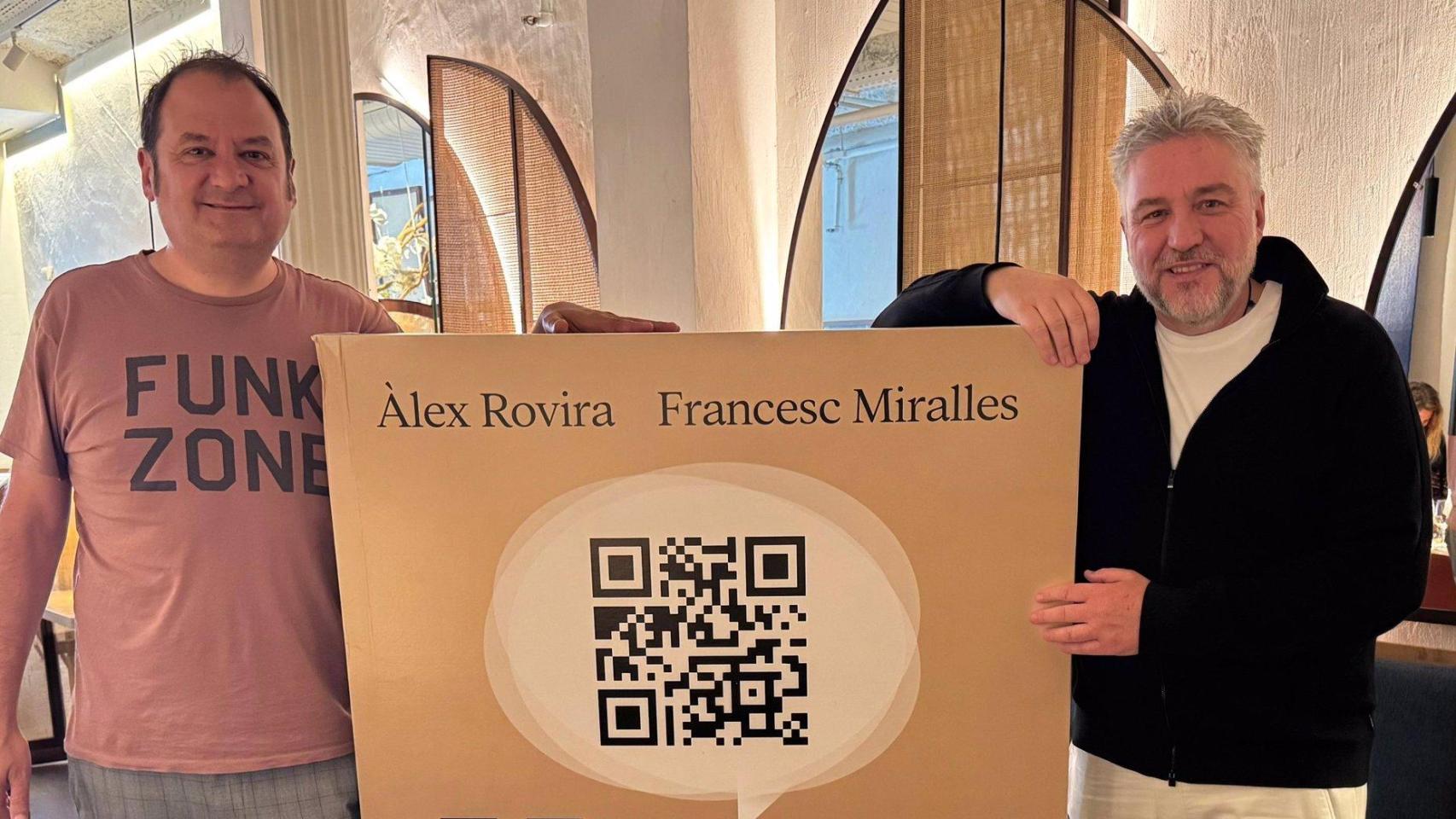 Jordi Rovira y Àlex en la presentación de 'Homo Solver'