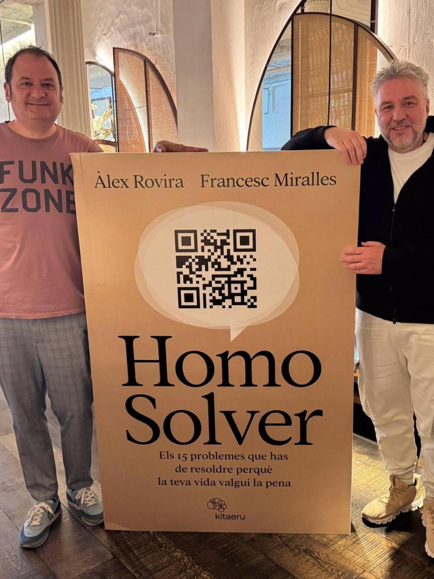 Jordi Miralles y Àlex Rovira, en la presentación de 'Homo Solver'