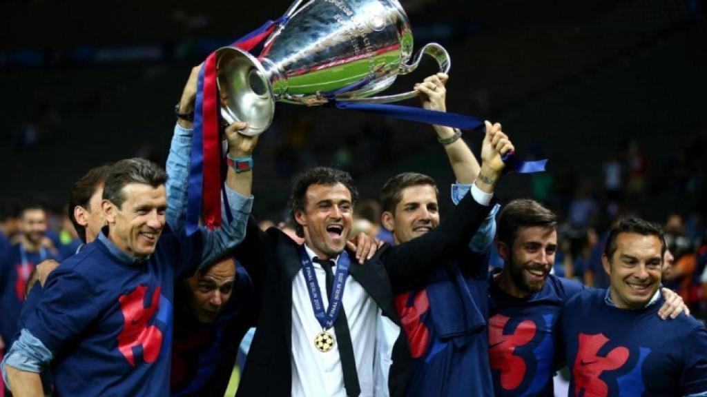 Luis Enrique, campeón de la Champions con el Barça en 2015
