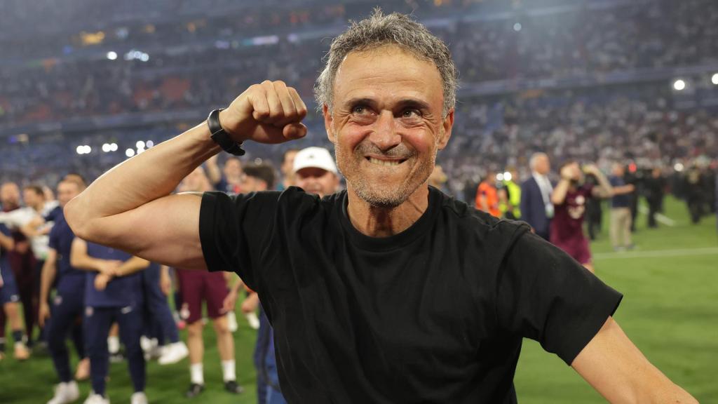 Luis Enrique, eufórico tras ganar la Champions