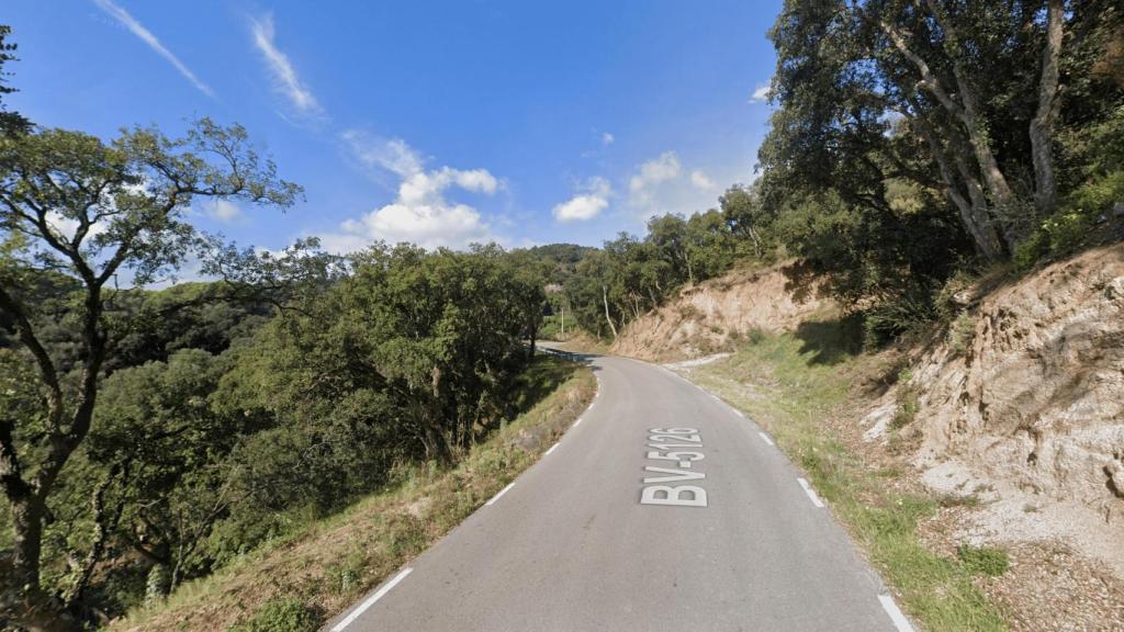 La carretera de Calella donde el pasajero de un vehículo ha muerto este 31 de mayo