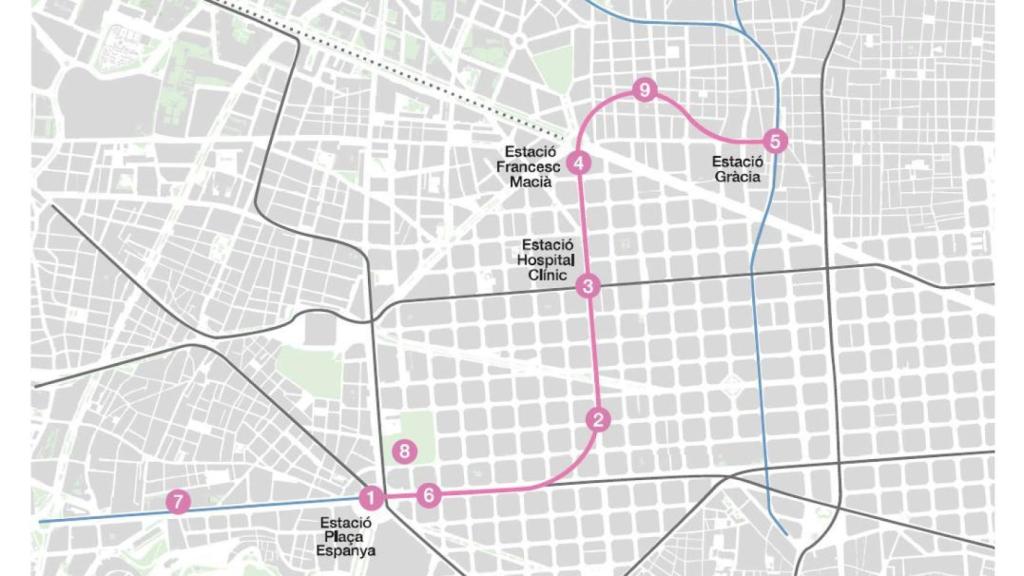 Se conectarán las dos líneas entre plaza Espanya y Gràcia