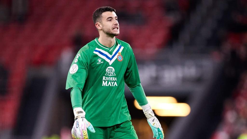 Joan García, en un partido con el RCD Espanyol