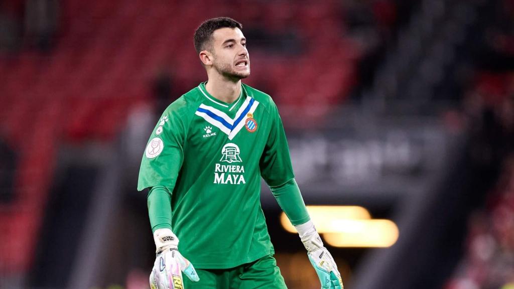 Joan García, en un partido con el RCD Espanyol