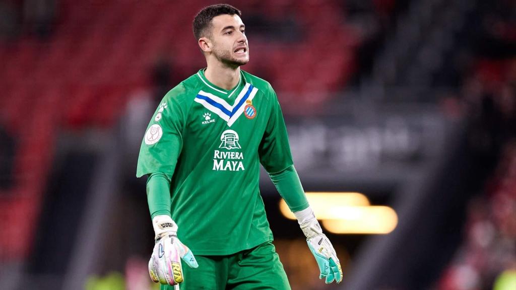 Joan García, en un partido con el RCD Espanyol