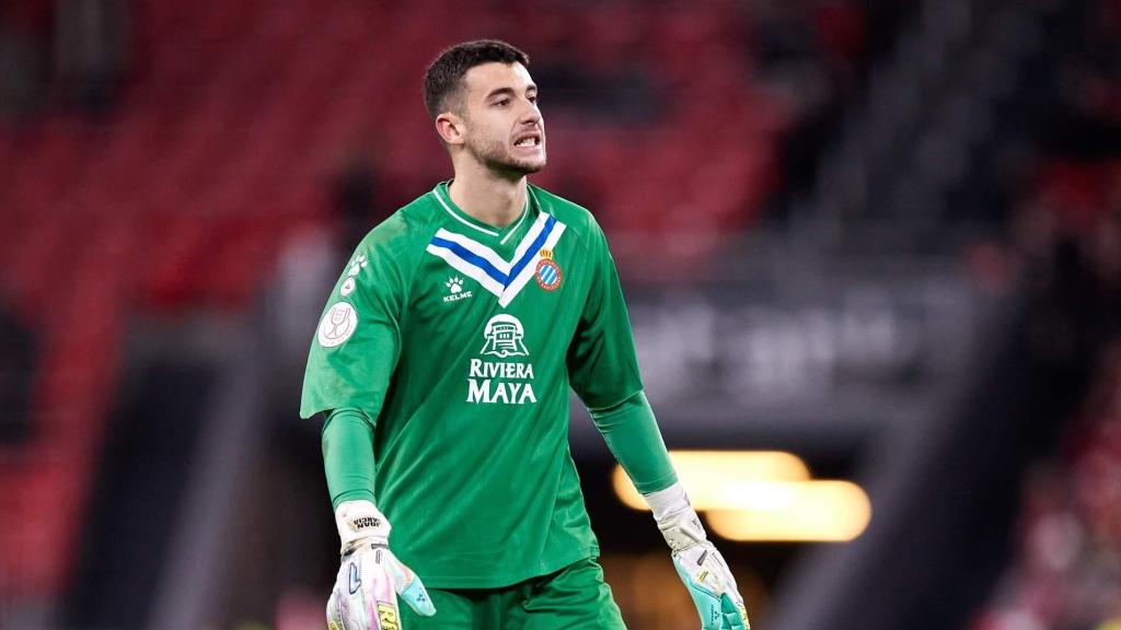 Joan García, en un partido con el RCD Espanyol
