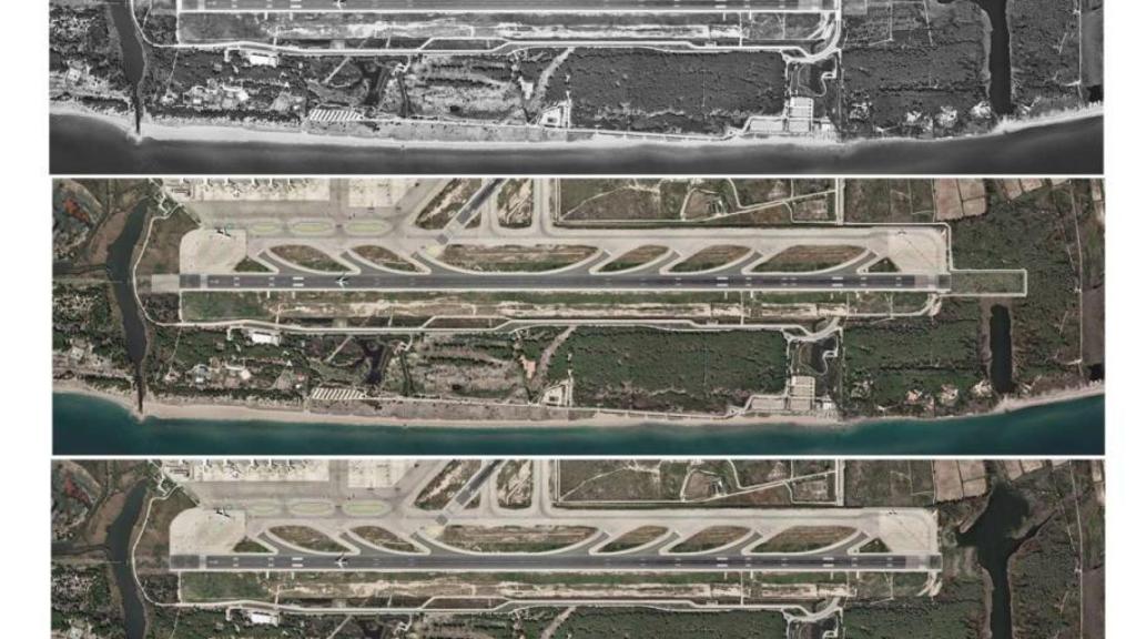Comparativa entre el estado actual del aeropuerto, la propuesta de Aena y el plan definitivo de Illa