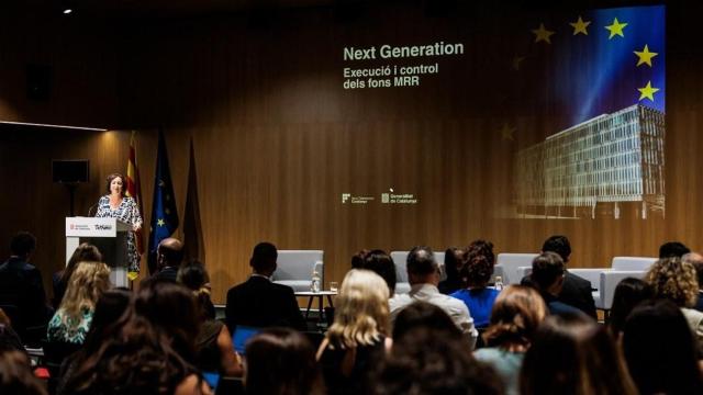 La 'consellera' de Economía, Alícia Romero, en una jornada sobre los Next Generation