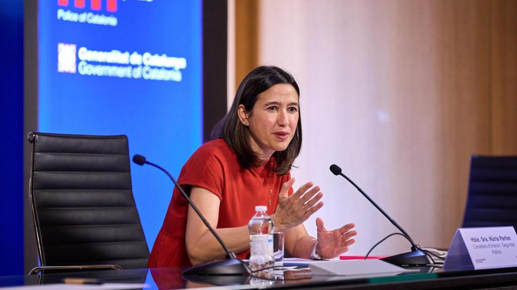 La consellera de Interior y Seguridad Pública, Núria Parlon, en la jornada donde se ha presentado el Pla de Millora de Percepció i Atenció a la Ciutadania de l'Aeroport