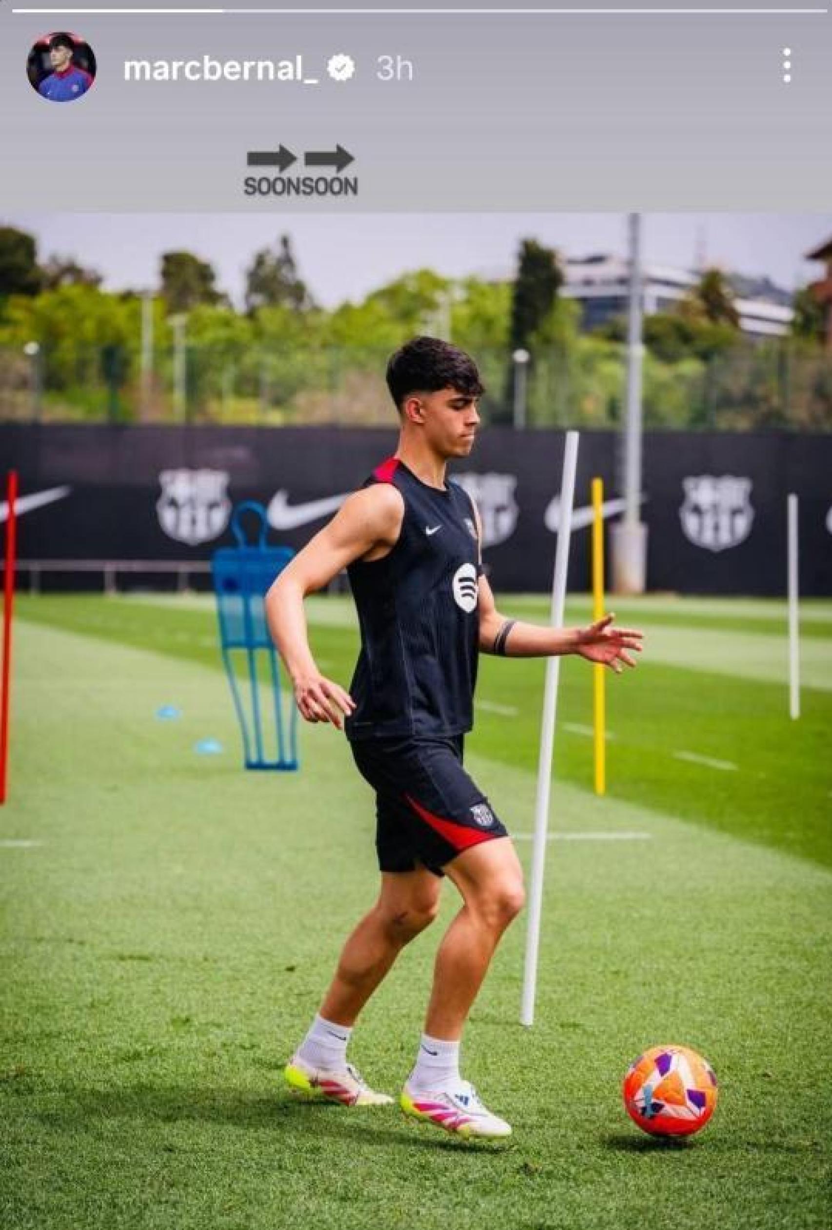 Marc Bernal se entrena en solitario en la Ciutat Esportiva Joan Gamper durante las vacaciones