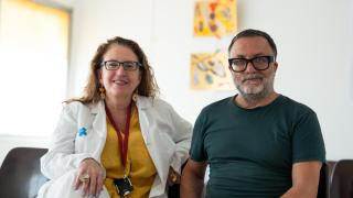 Doctora María del Pino Alonso y osé Ángel Rico Sierra, participante en la investigación del TOC