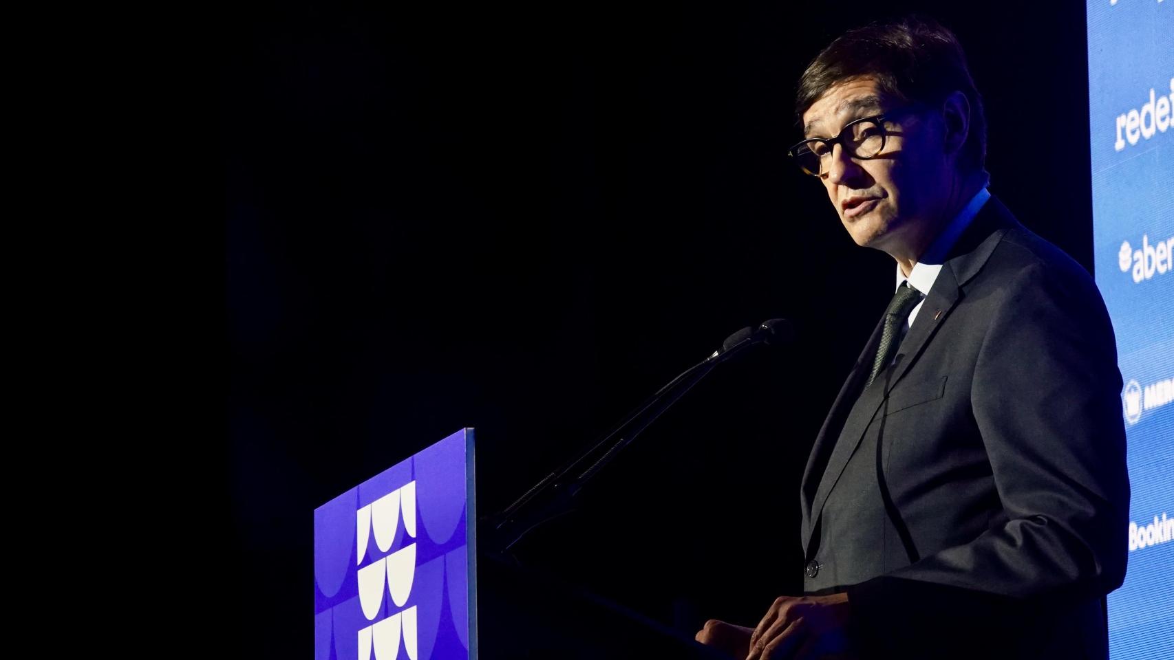Salvador Illa, presidente catalán, en un foro económico anterior