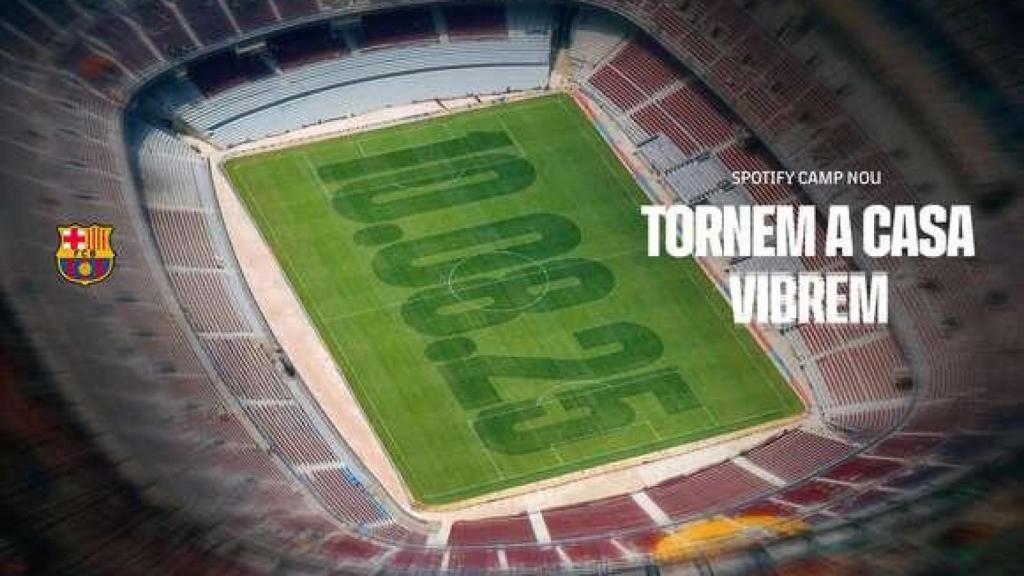 Campaña del Barça sobre regreso al Camp Nou