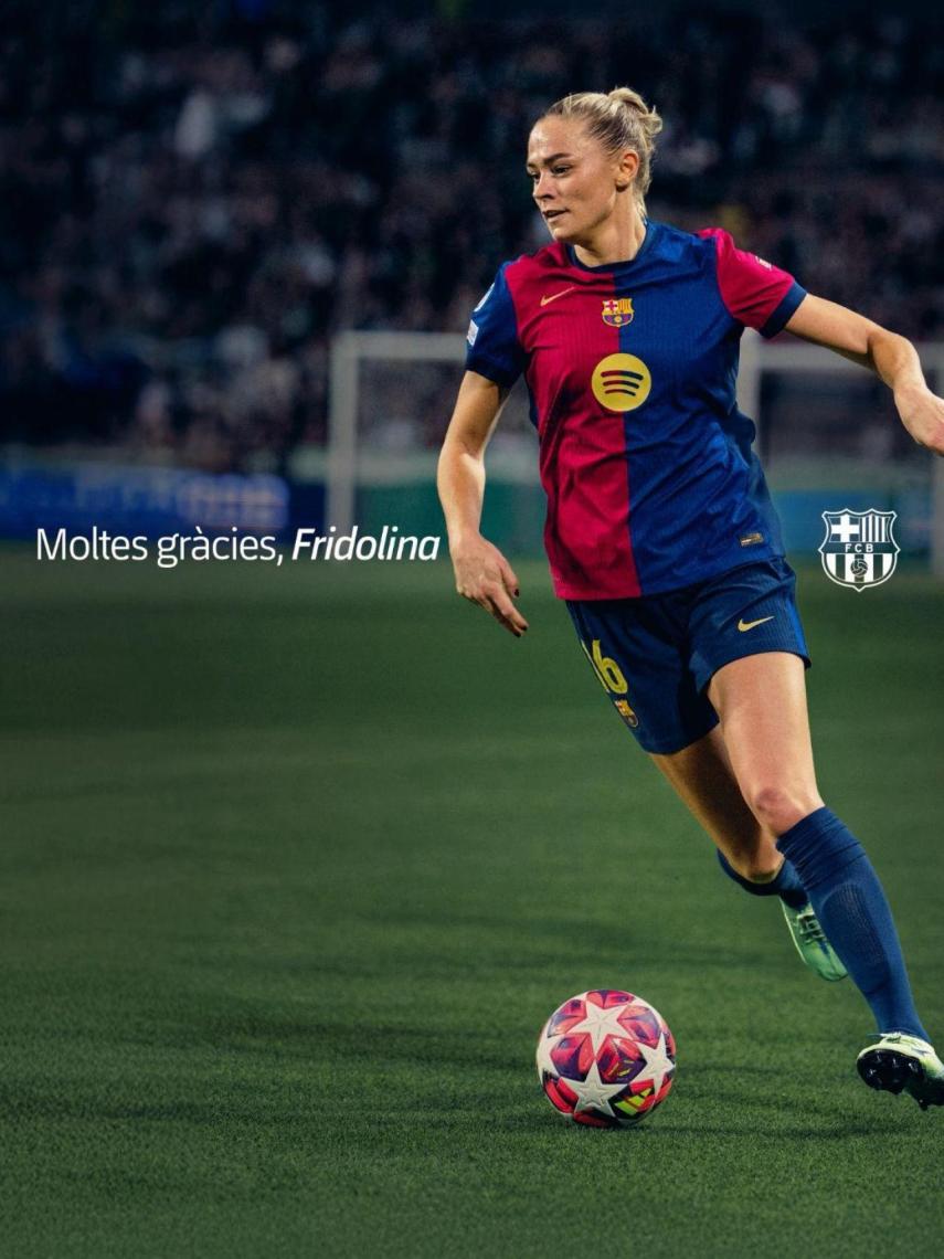 El Barça femenino anuncia la rescisión de contrato de Fridolina Rolfö