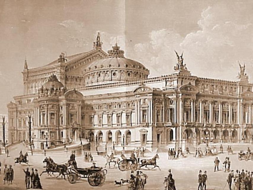 Litografía del Palais Garnier (1900)