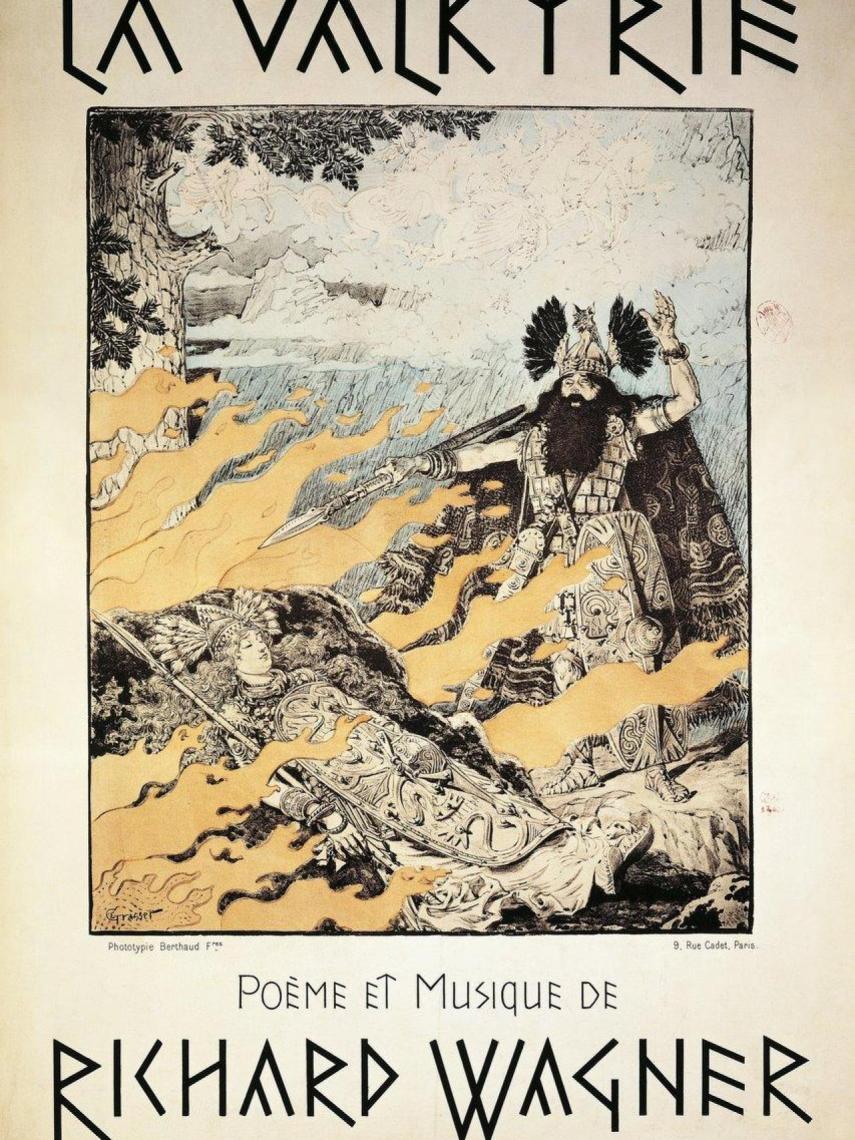 Cartel para 'Las valquirias' de Richard Wagner de Eugene Grasset.