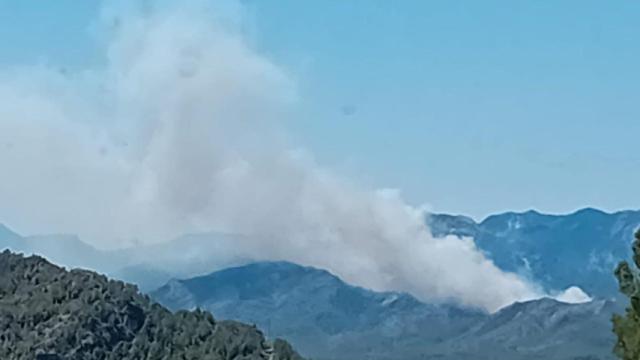 Imagen del incendio en Paüls (Tarragona)