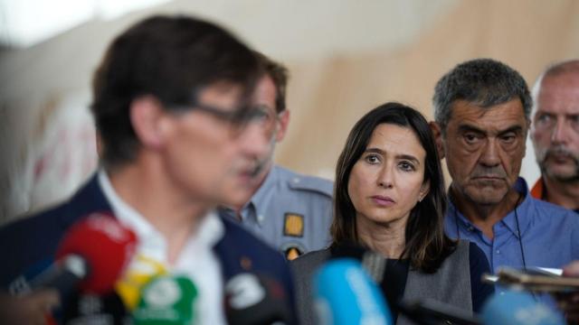 Núria Parlon, junto a Salvador Illa, este martes en Tarragona
