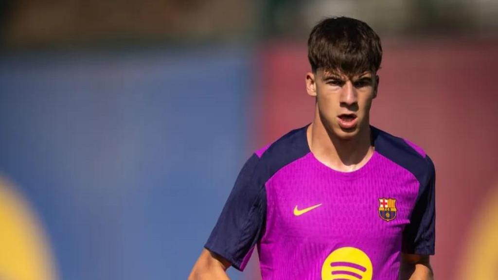 Jofre Torrents en la pretemporada del Barça 2025-26