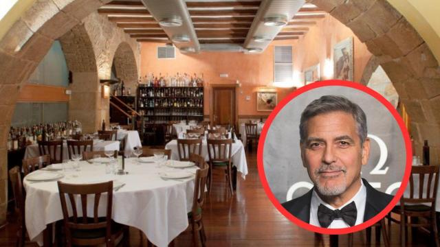 Fotomontaje George Clooney y el restaurante el Passadís del Pep