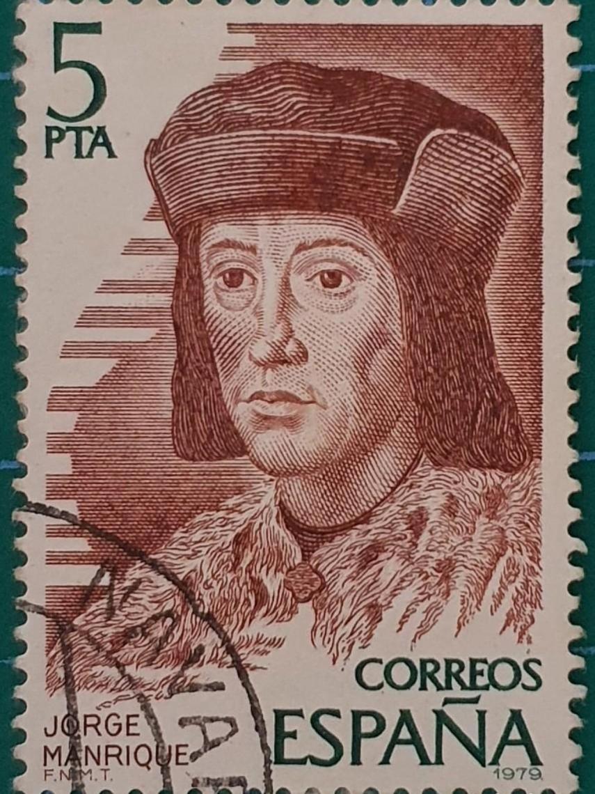 Sello de Correos dedicado a Jorge Manrique
