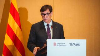 Salvador Illa, en la rueda de prensa de cierre del curso político desde Shanghái, China