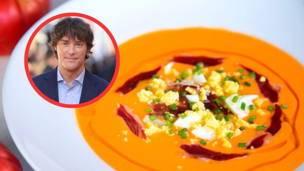 Fotomontaje Jordi Cruz y salmorejo