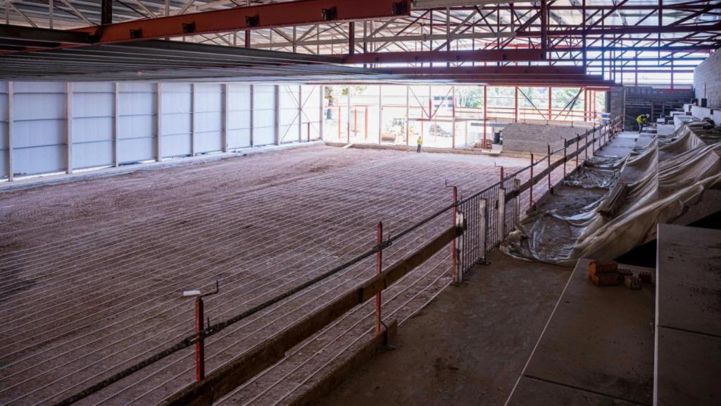 Las obras de la nueva pista de hielo del Barça avanzan para su apertura a principios de 2026